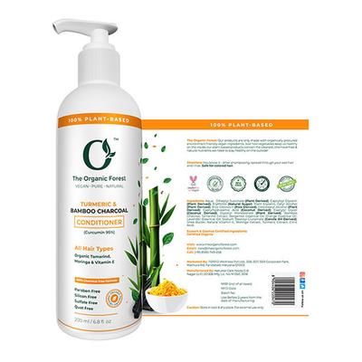 Organic Forest Turmeric (curcumin 95%) & Bamboo Charcoal Detox Conditioner for Damaged Hair 200 ml - Conditioners