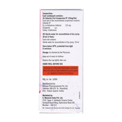 DISTACLOR STRAWBERRY FLAVOUR 125mg Oral Suspension 60ml - Bacterial Infections-Cep