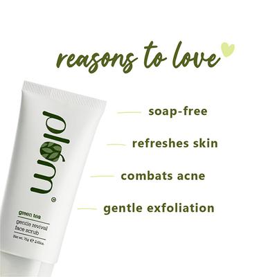 Plum Green Tea Gentle Revival Face Scrub 75 Gm - Face Scrubs
