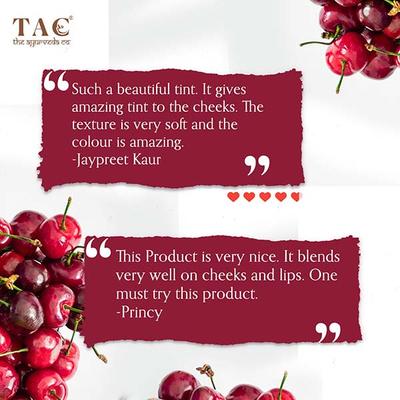 TAC - The Ayurveda Co. Retro Red Plum Lip & Cheek Tint with Shea Butter 10 gm - Lip Stains & Tints