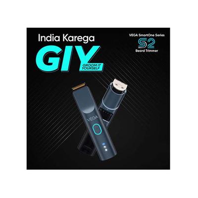 Vega SmartOne S2 Trimmer Men, 160 mins Runtime, IPX7 Waterproof & 40 Length Settings, (VHTH-31), Blue 1's - Trimmers
