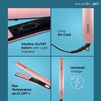 Ikonic Me Glide Hair Iron-Peach 1's - Straighteners