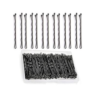 Bronson Professional Bobby Hair Pins 65mm with Storage Box Thick Black Ball Tip Metal 200's - Hair Clips/Bands
