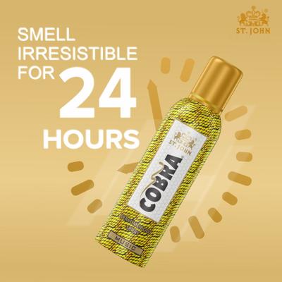 St. John Cobra True Man Body Spray 100 ml + Cobra Music Body Spray 100 ml - Men Deodorants/Roll-Ons