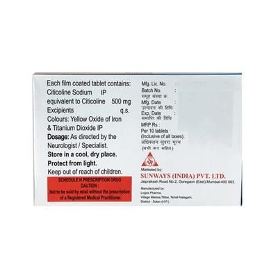 Citimet 500mg Tablet 10'S - Nootropics And Neurotrophics