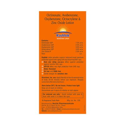 RAYBLOK SPF 50 UVA + UVB SUNSCREEN Lotion 50g - Sun Protectors-Emo