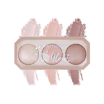 Matt Look Feel The Glow Baked Highlighter With 3 Ultimate & Extreme Pigmented Shades, Beaming Beauty-02 15 gm - Highlighters & Illuminators