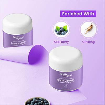Earth Rhythm Ginseng & Acai Berry Body Yogurt 180 gm - Body Butter