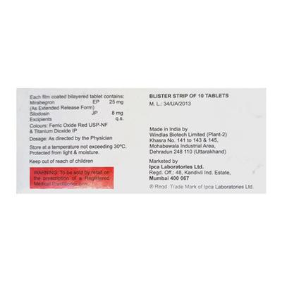 RAPILIF M 25 Tablet 10's - Bladder And Prostate Disorders-Dru