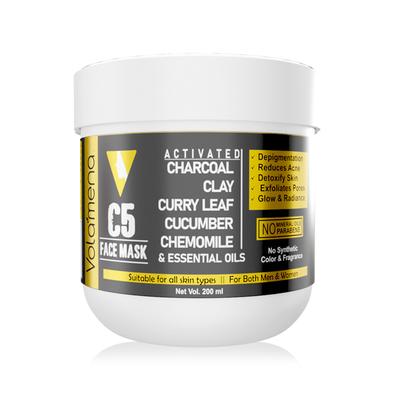 Volamena Activated Charcoal C5 Face Mask 200 ml - Masks & Peels