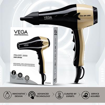 VEGA Professional Pro Dry 1800-2000W Hair Dryer for Salon Professionals & Home, (VPVHD-04) 1's - Hair Dryers