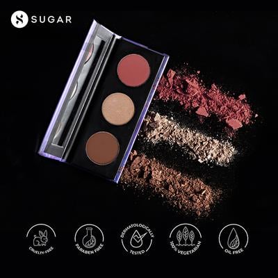 SUGAR Cosmetics Contour De Force Face Palette 02 Vivid Victory 12 gm - Face Palettes