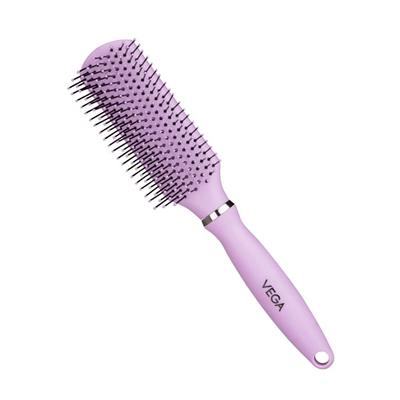 Vega Flat Hair Brush for Men and Women Reduces Snags, Detangle and Tangles, (E32FB) 59 gm - Hair Brushes