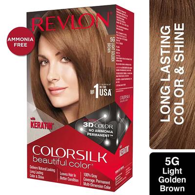 Revlon Colorsilk Beautiful Hair Color with Keratin - Light Golden Brown 5gm 1's - Crème