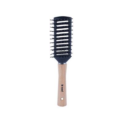 Bronson Professional Hair Brush Basic Flat Wooden Handle 12's - Hair Brushes