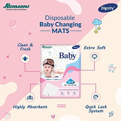 Dignity Baby Mats (60 x 60 cm) 10's - Baby Bedding