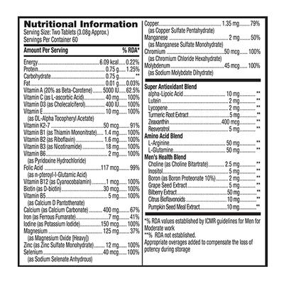 GNC Mega Men Tablet 120's - Multi-Vitamins