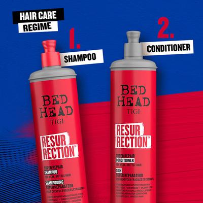TIGI Bed Head Resurrection Super Repair Shampoo for Weak and Brittle Hair 400 ml - Shampoos