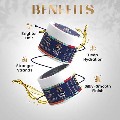 Wildly Pure Serene Hair Mask for Deep Conditioning Smoothening 12 Oils Plant Keratin Toxin 20 200 ml - Hair Masks & Packs