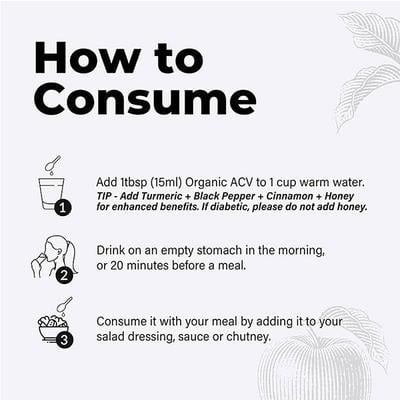 Wellbeing Nutrition Organic Himalayan Apple Cider Vinegar (ACV) with Mother of Vinegar, Raw, Unfiltered, Unpasteurized - 500ml - Apple Cider Vinegar - Acv