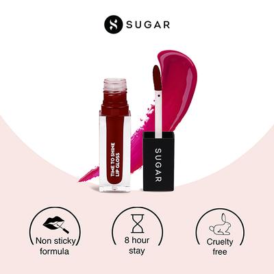 SUGAR Cosmetics Time To Shine Lip Gloss - 06 She - Rad 4.5 gm - Lip Glosses
