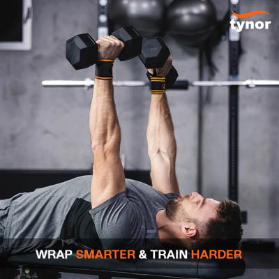 Tynor Wrist Wrap with Thumb Loop (UN) - Black & Orange - Hand/Wrist Supports