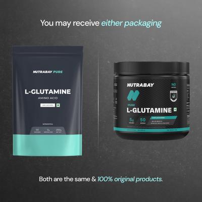 Nutrabay Pure 100% L-Glutamine Amino Acid - Unflavoured 250 gm - Amino Acids