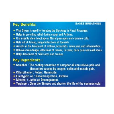 VITAL STEAM Inhalation Capsule 10's - Nasal Congestion-Nas