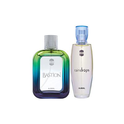Ajmal Bastion EDP Woody Aromatic Perfume And Raindrops EDP Floral Chypre Perfume 150 ml - Perfumes (Edt/Edp)