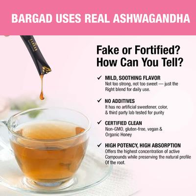 Bargad KSM-66 Ashwagandha Honey Sticks - Strawberry Flavour 7's - Speciality Medicines