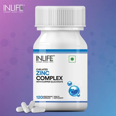 INLIFE Chelated Zinc Complex Veg Capsules 120's - Calcium And Minerals