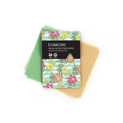 Basicare Facial Oil Blotting Paper,+Sheet,Grape Fruit/Green Tea (pack of 160) 1's - Facial Wipes & Tissues