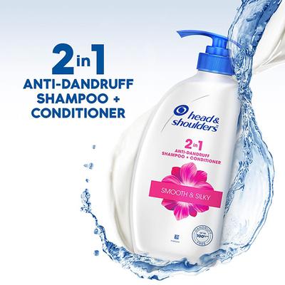 Head and Shoulders 2-In-1 Smooth and Silky Anti Dandruff Shampoo + Conditioner 650ml - Shampoos