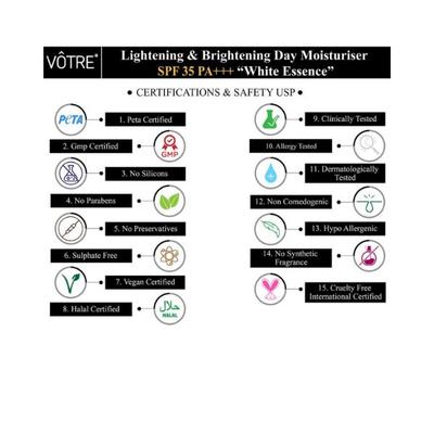 Votre Lightening & Brightening Day Moisturiser SPF 35 Pa 50 gm - Face Moisturizers