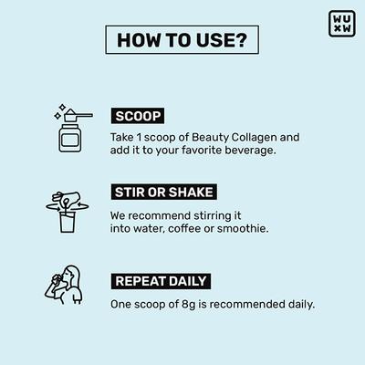 What's Up Beauty Collagen Powder Certified Marine Titagen Type I & III. Spotless Skin. Blueberry 200 gm - Multi-Vitamins