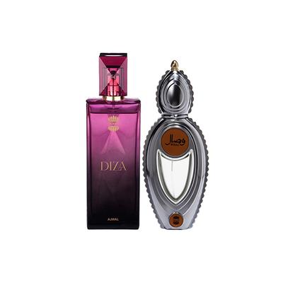 Ajmal Diza EDP Fruity Floral Perfume And Wisal EDP Floral Musky Perfume 150 ml - Women Perfumes (Edt/Edp)