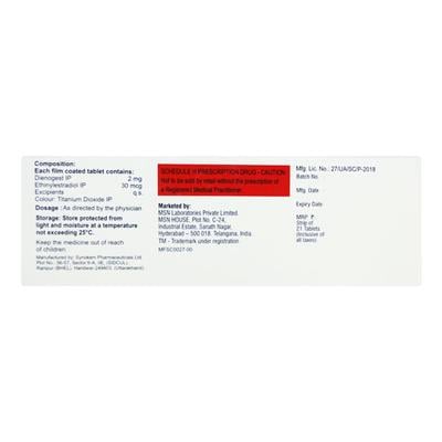 DIENO PLUS Tablet 21's - Contraception-Ora