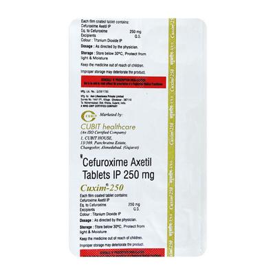 CUXIM 250 Tablet 10's - Bacterial Infections-Cep