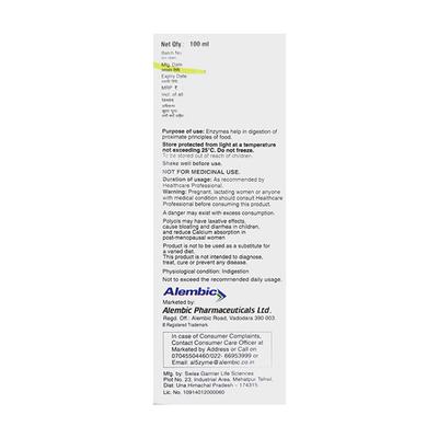 AL5ZYME GLUTEN FREE SAUNF FLAVOUR Liquid 100ml - Digestion-Dig