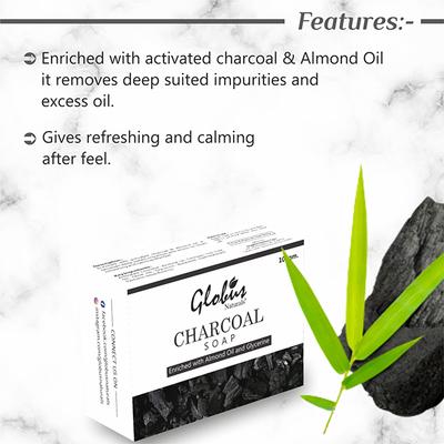 Globus Naturals Detoxifying Lemon & Charcoal Soap 200 ml - Soaps