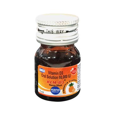 KLM D3 SUGAR FREE PINEAPPLE FLAVOUR Nano Shots 5ml - Supplements-Vit