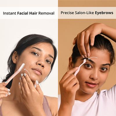 Carmesi Natural Facial Hair Removal Combo, 1 Facial Razor & 1 Eyebrow Razor 2's - Face & Eyebrow Razors
