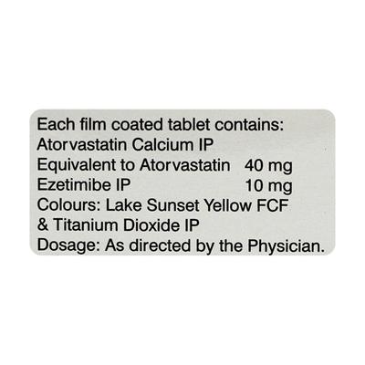 TONACT EZ 40 Tablet 10's - High Cholesterol-Dys