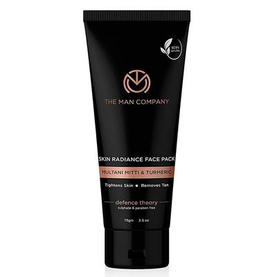 The Man Company Skin Radiance Tan Removal Face Pack with Multani Mitti & Turmeric 75 ml - Masks & Peels