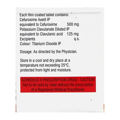 Ceroxim XP 625mg Tablet 6'S - Bacterial Infections-Cep