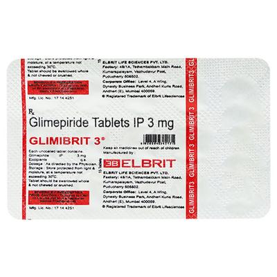 GLIMIBRIT 3 Tablet 15's - Diabetes-Ant