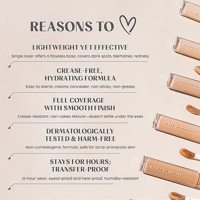 House Of Makeup Zoom In Crease-Free, Creamy Concealer - Fair Skin Tone (F01) 6 ml - Concealer