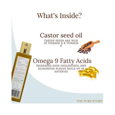 The Pure Story Castor Oil Pure Natural, Extra Virgin Cold Pressed 100ml - Hair Oils