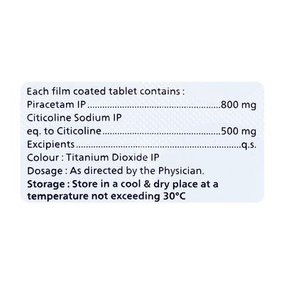 ENCETAM CT FORTE Tablet 10's - Nootropics And Neurotrophics