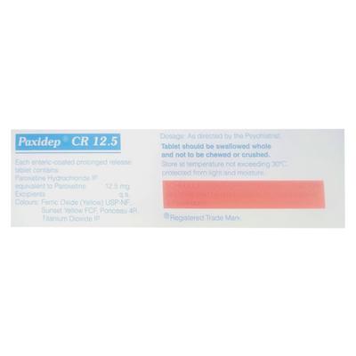 Paxidep CR 12.5mg Tablet 10'S - Depression-Ant